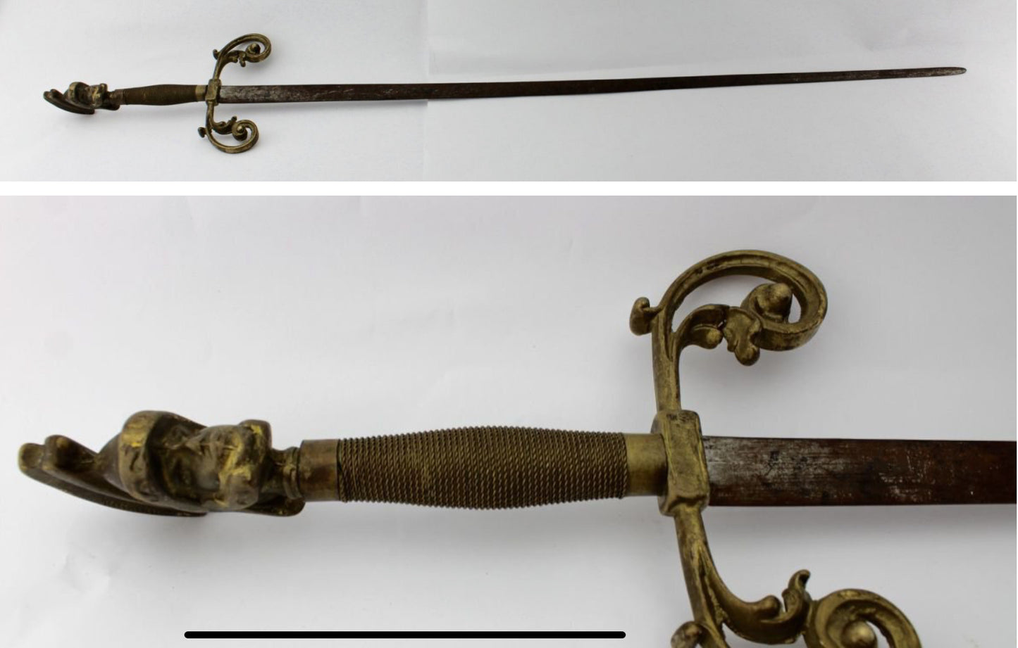 Alter Degen Messing - Antikhandel-Stuttgart