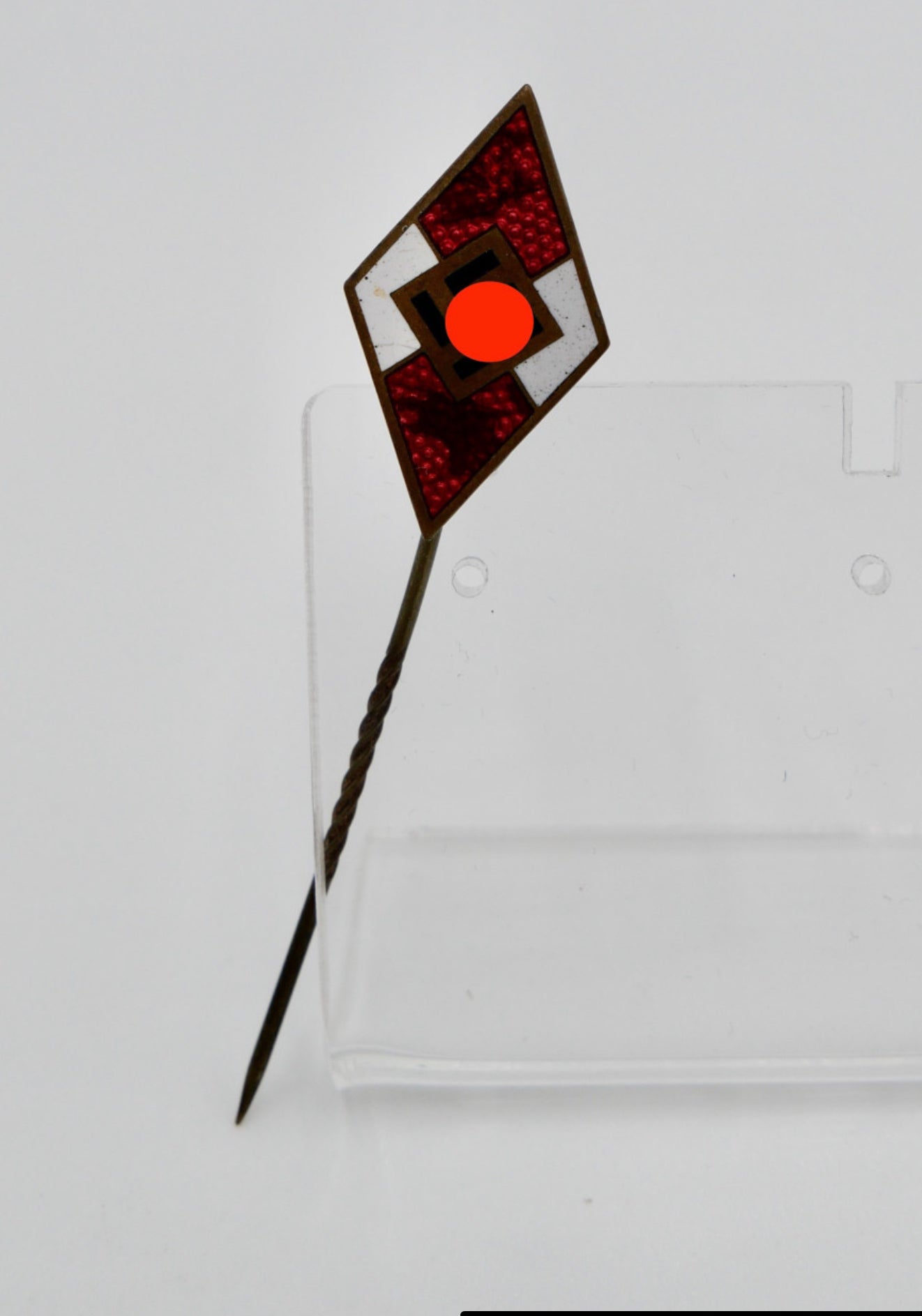 HJ Hitlerjugend Abzeichen Nadel Raute Emaille 6,2cm - Antikhandel-Stuttgart