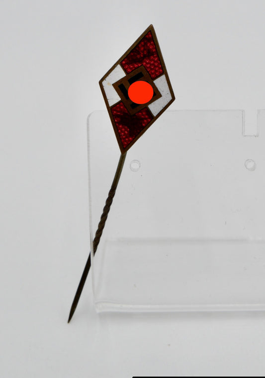 HJ Hitlerjugend Abzeichen Nadel Raute Emaille 6,2cm - Antikhandel-Stuttgart