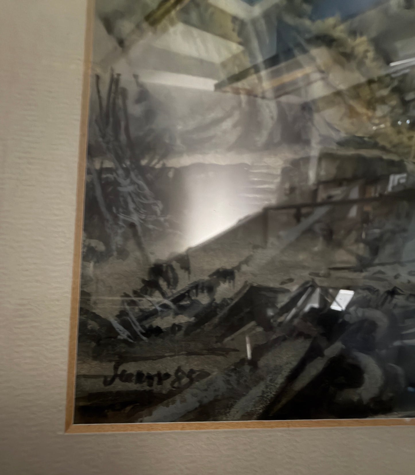 Aquarelle originale Le Palais Belle-Île, signée, pièce unique