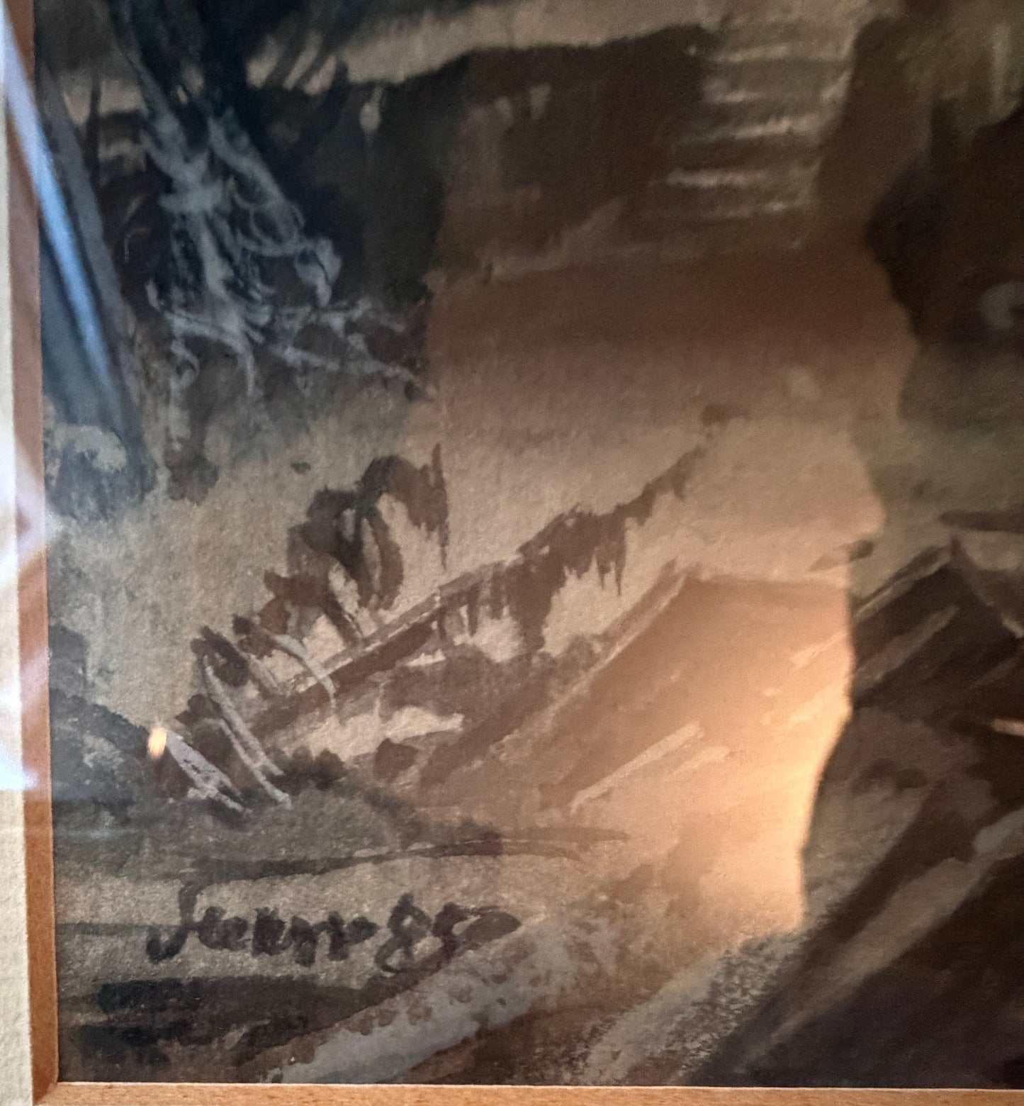 Aquarelle originale Le Palais Belle-Île, signée, pièce unique